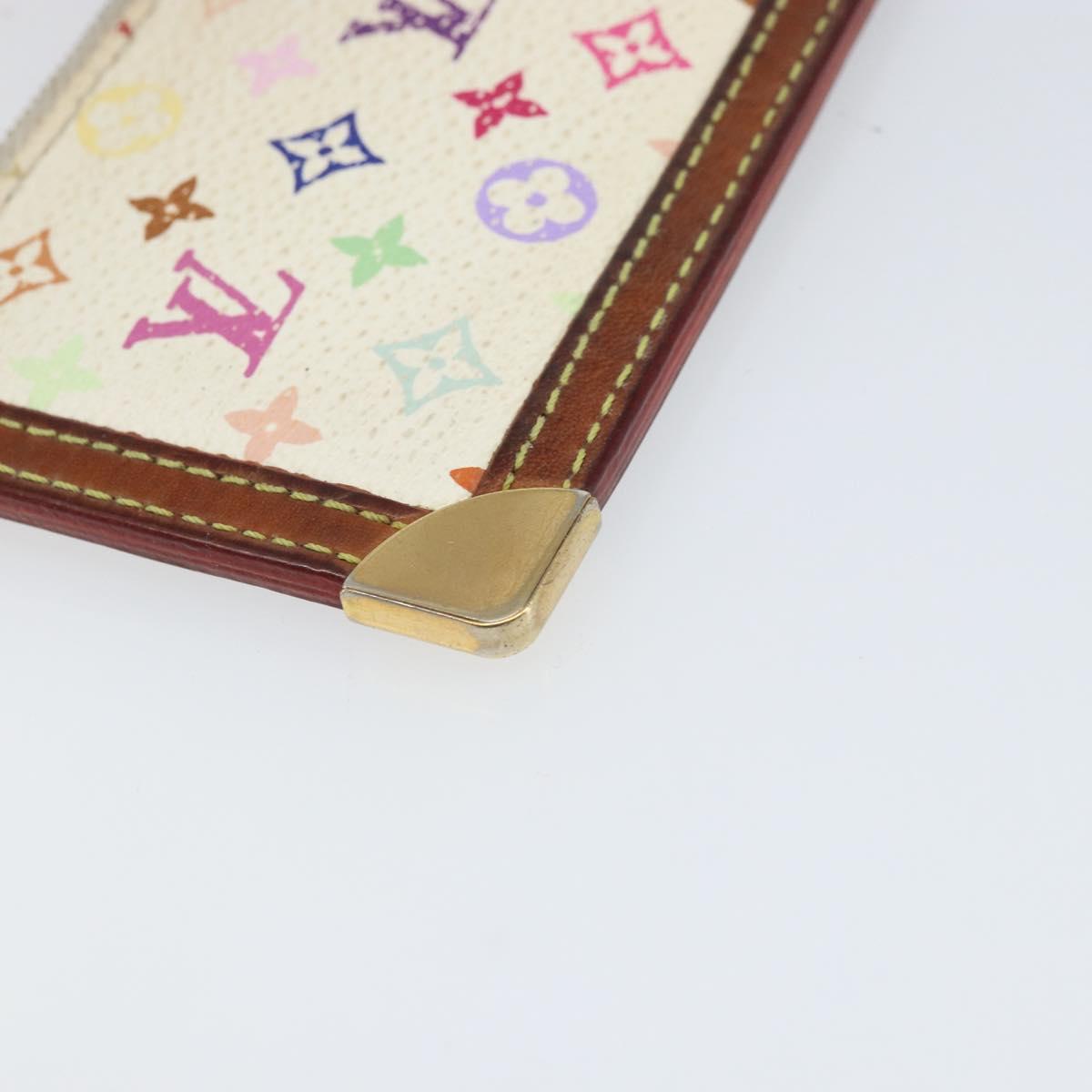 LOUIS VUITTON Monogram Multicolor Pochette Cles Purse White M92655 Auth 169794