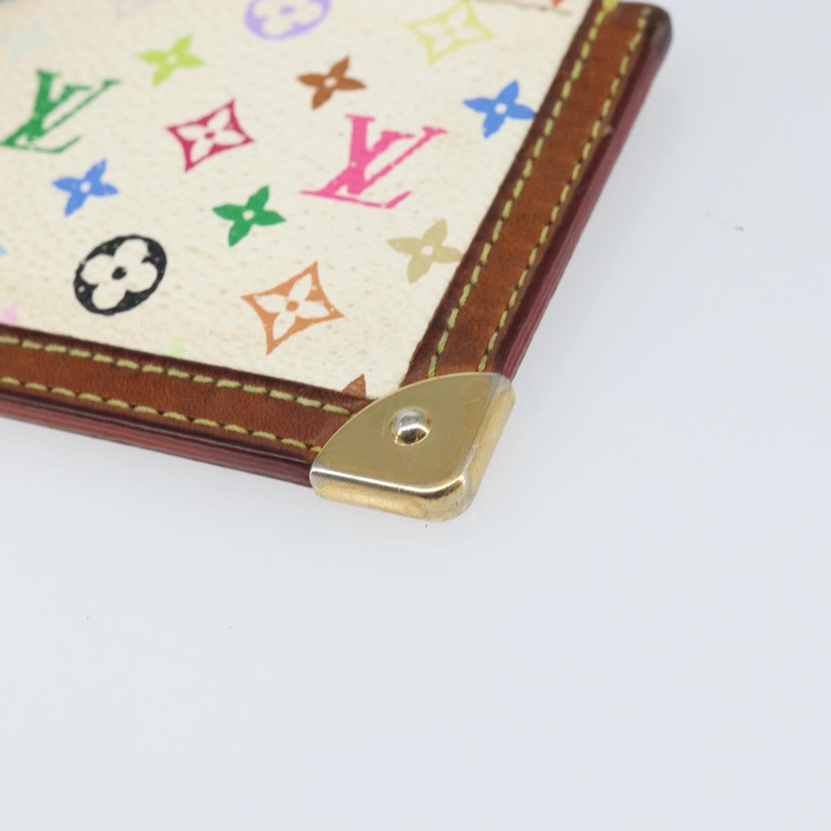 LOUIS VUITTON Monogram Multicolor Pochette Cles Purse White M92655 Auth 169794