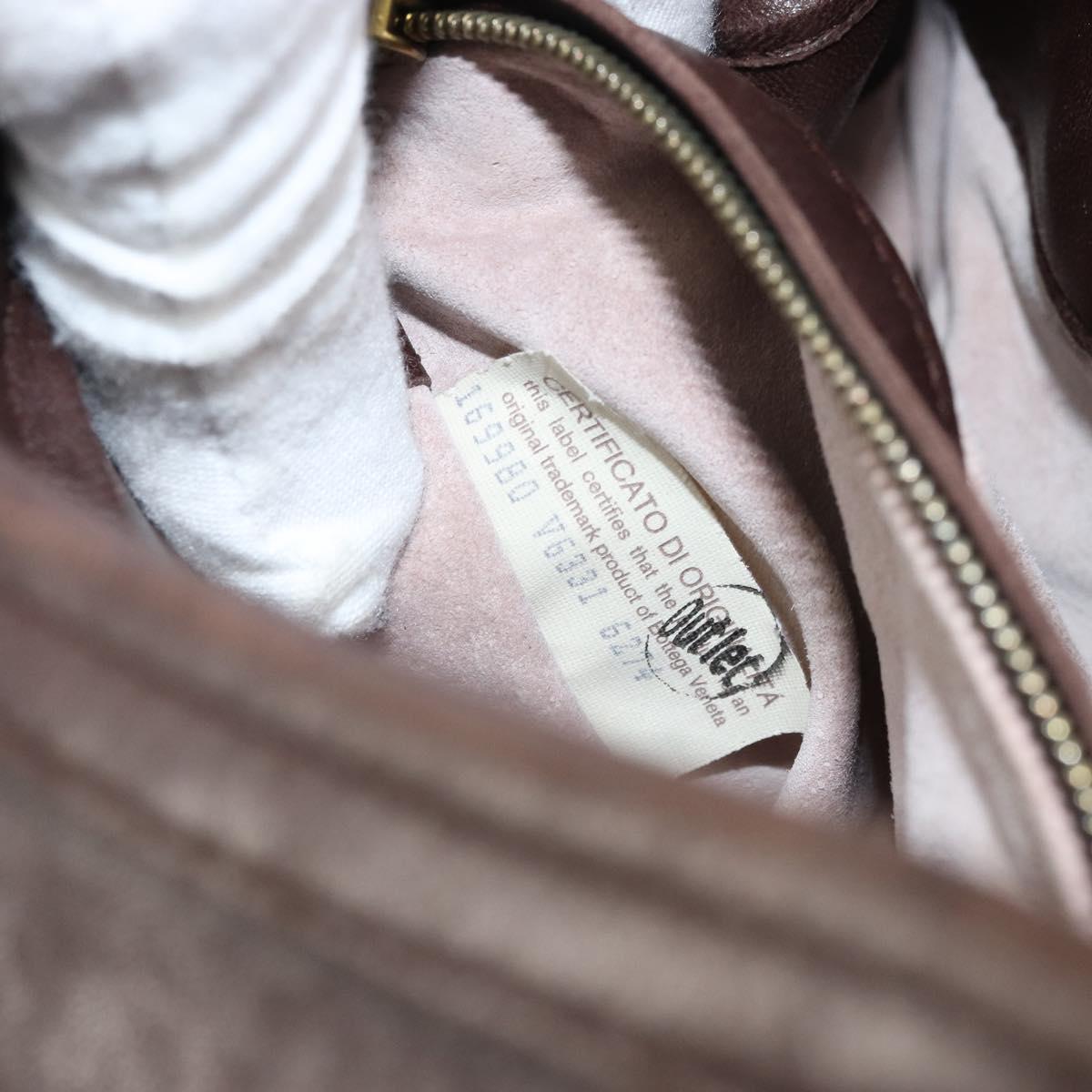 BOTTEGA VENETA Chain Hand Bag Canvas outlet Pink Gold 169980 Auth 169795V