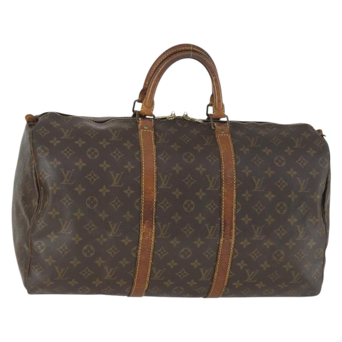 LOUIS VUITTON Monogram Keepall 50 Boston Bag M41426 LV Auth 169807