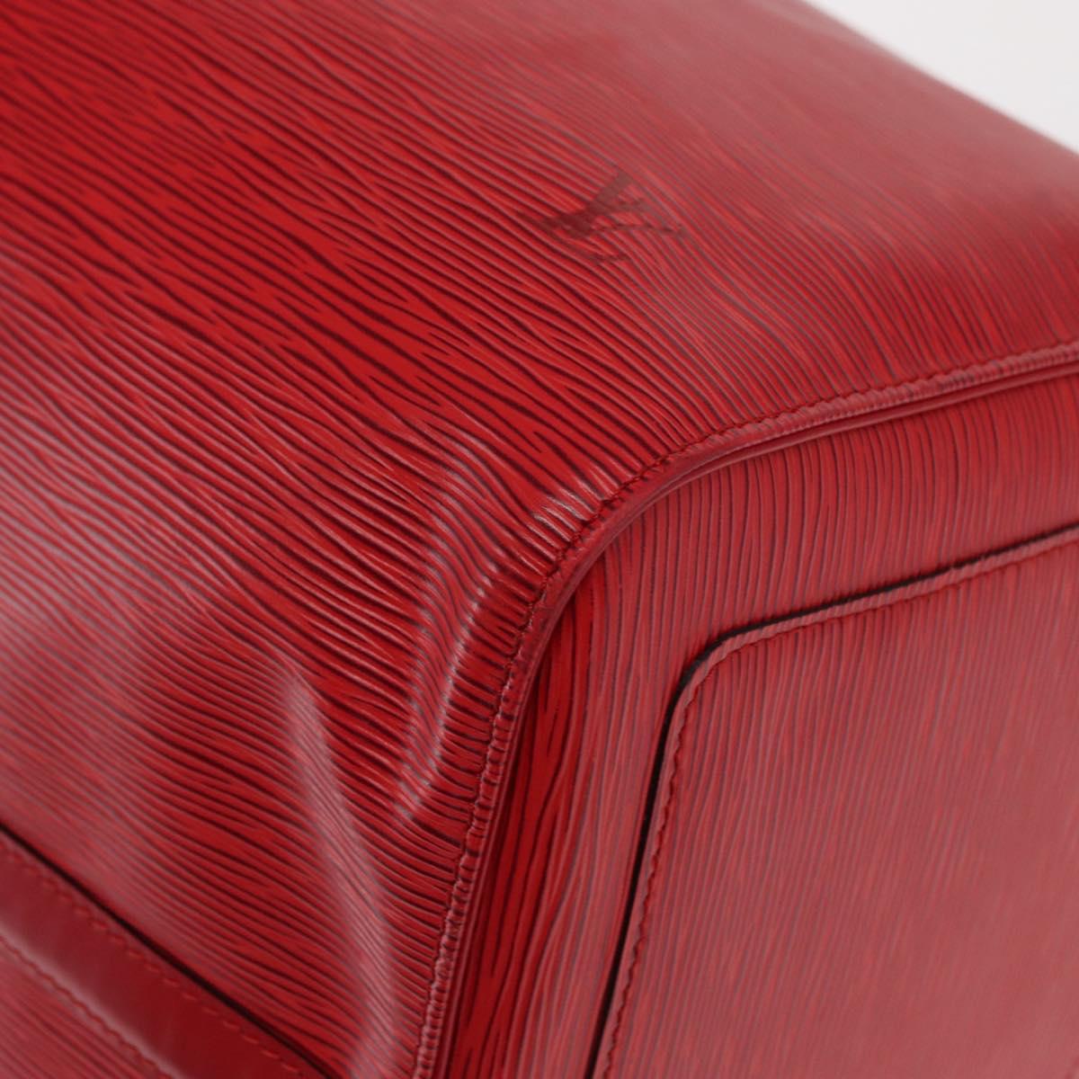 LOUIS VUITTON Epi Keepall 55 Boston Bag Red M42957 LV Auth 169814V