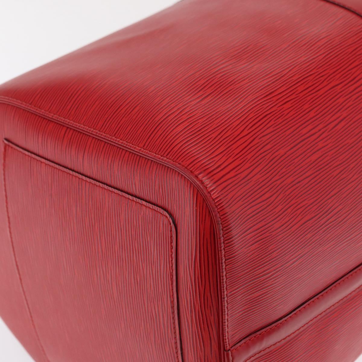 LOUIS VUITTON Epi Keepall 55 Boston Bag Red M42957 LV Auth 169814V