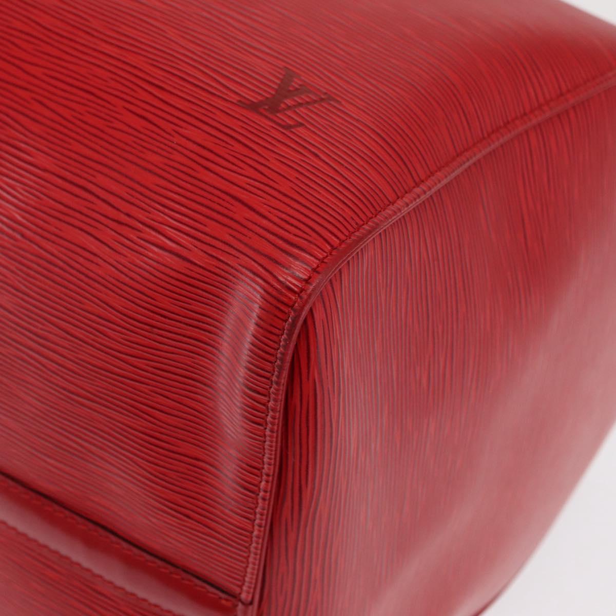LOUIS VUITTON Epi Keepall 55 Boston Bag Red M42957 LV Auth 169814V