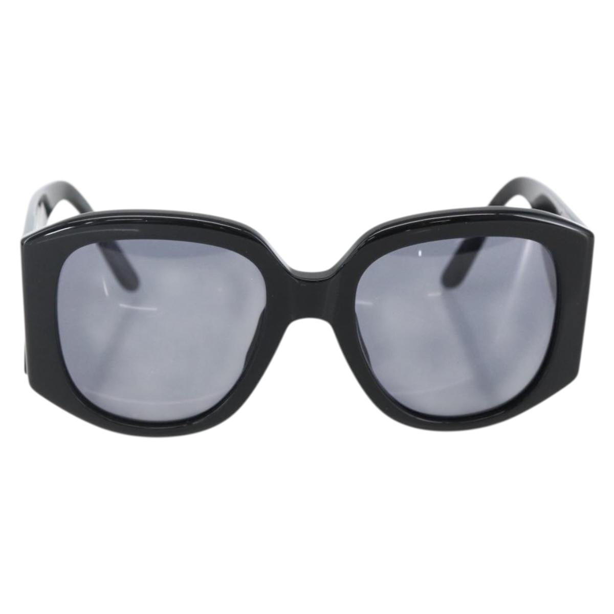 CHANEL Sunglasses plastic Black CC Auth 169816V