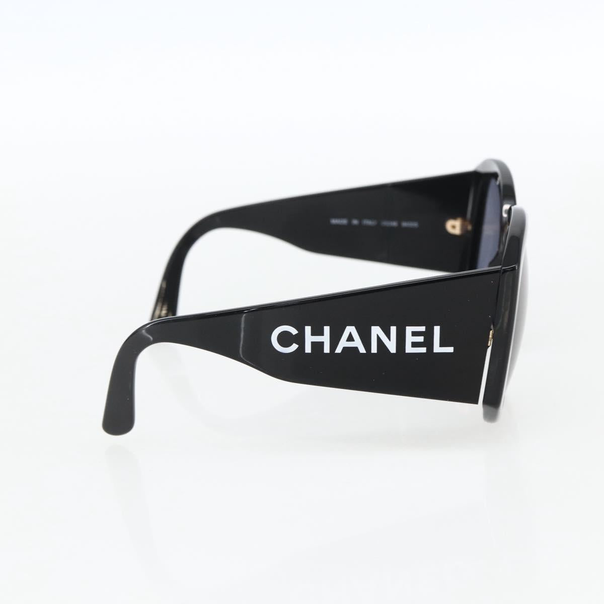 CHANEL Sunglasses plastic Black CC Auth 169816V