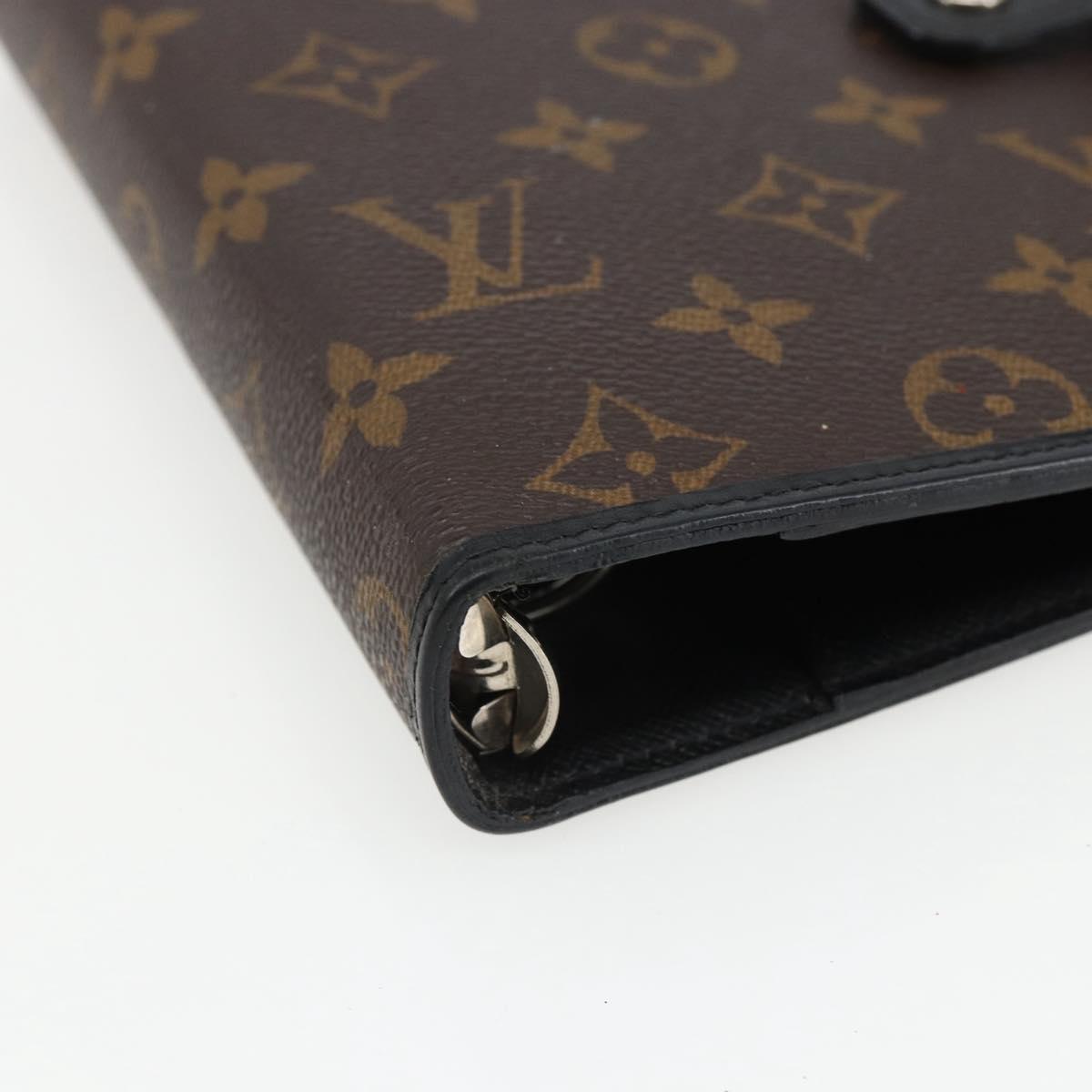 LOUIS VUITTON Monogram Macassar Agenda MM Day Planner Cover R21084 Auth 169817V
