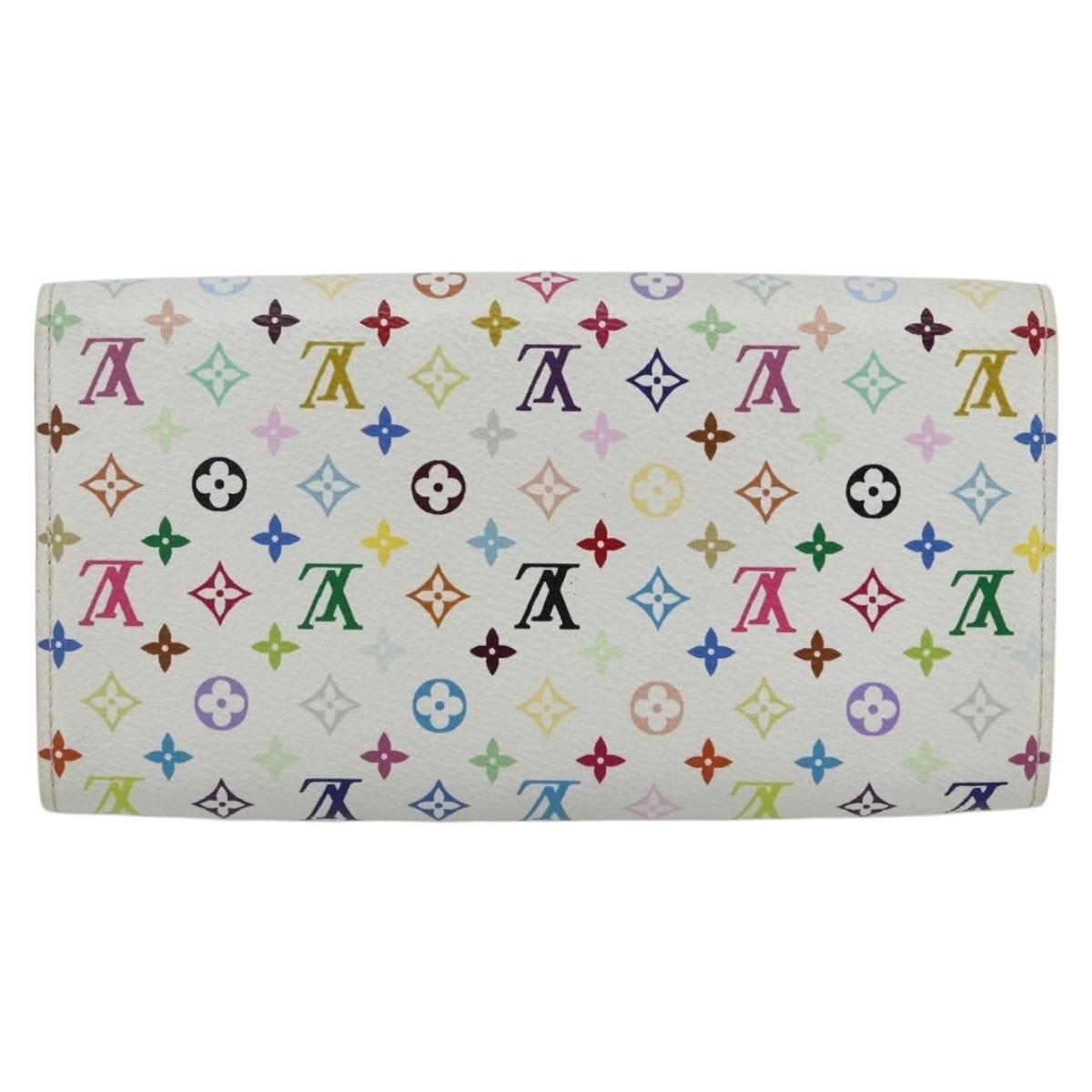 LOUIS VUITTON Multicolor Pochette Porte Monnaie Credit White M60004 Auth 169823V