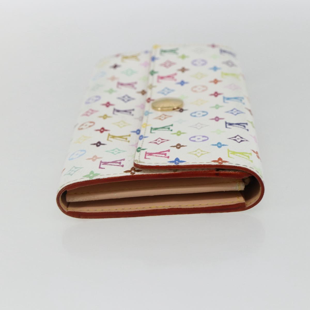 LOUIS VUITTON Multicolor Pochette Porte Monnaie Credit White M60004 Auth 169823V