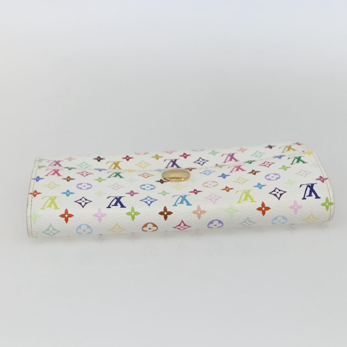 LOUIS VUITTON Multicolor Pochette Porte Monnaie Credit White M60004 Auth 169823V