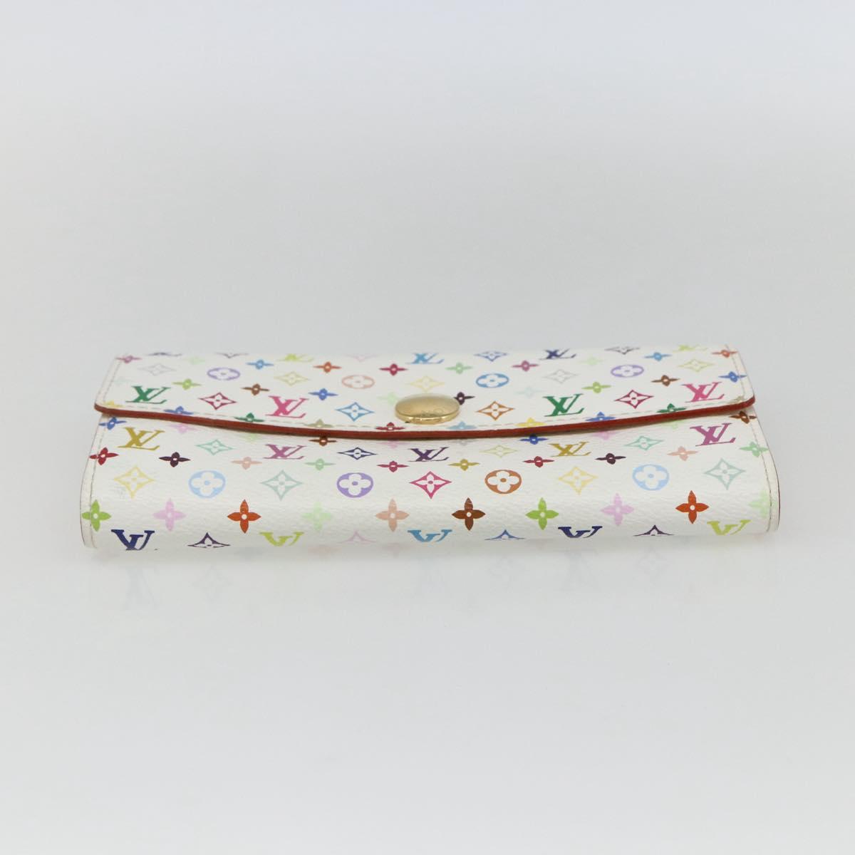 LOUIS VUITTON Multicolor Pochette Porte Monnaie Credit White M60004 Auth 169823V