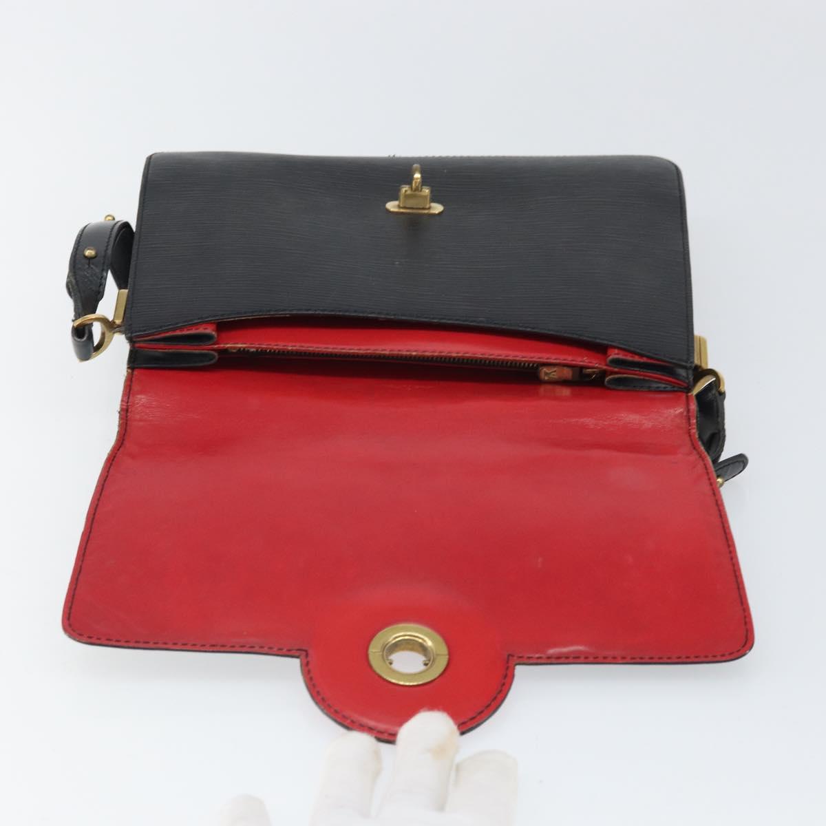 LOUIS VUITTON Epi Free Run Bicolor Shoulder Bag Red Black M52417 LV Auth 169843