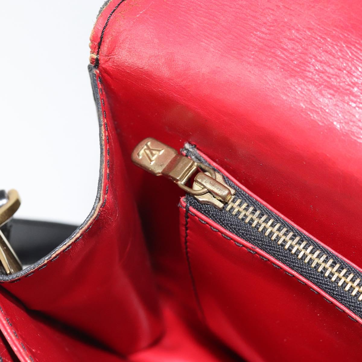 LOUIS VUITTON Epi Free Run Bicolor Shoulder Bag Red Black M52417 LV Auth 169843