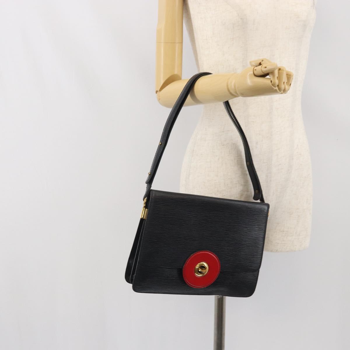 LOUIS VUITTON Epi Free Run Bicolor Shoulder Bag Red Black M52417 LV Auth 169843