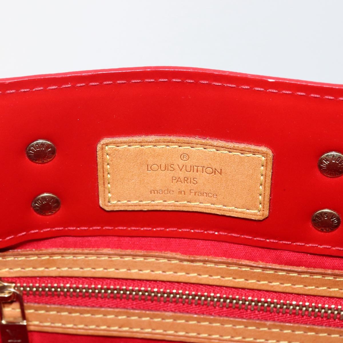 LOUIS VUITTON Monogram Vernis Reade PM Hand Bag Red Rouge M91088 LV Auth 169846