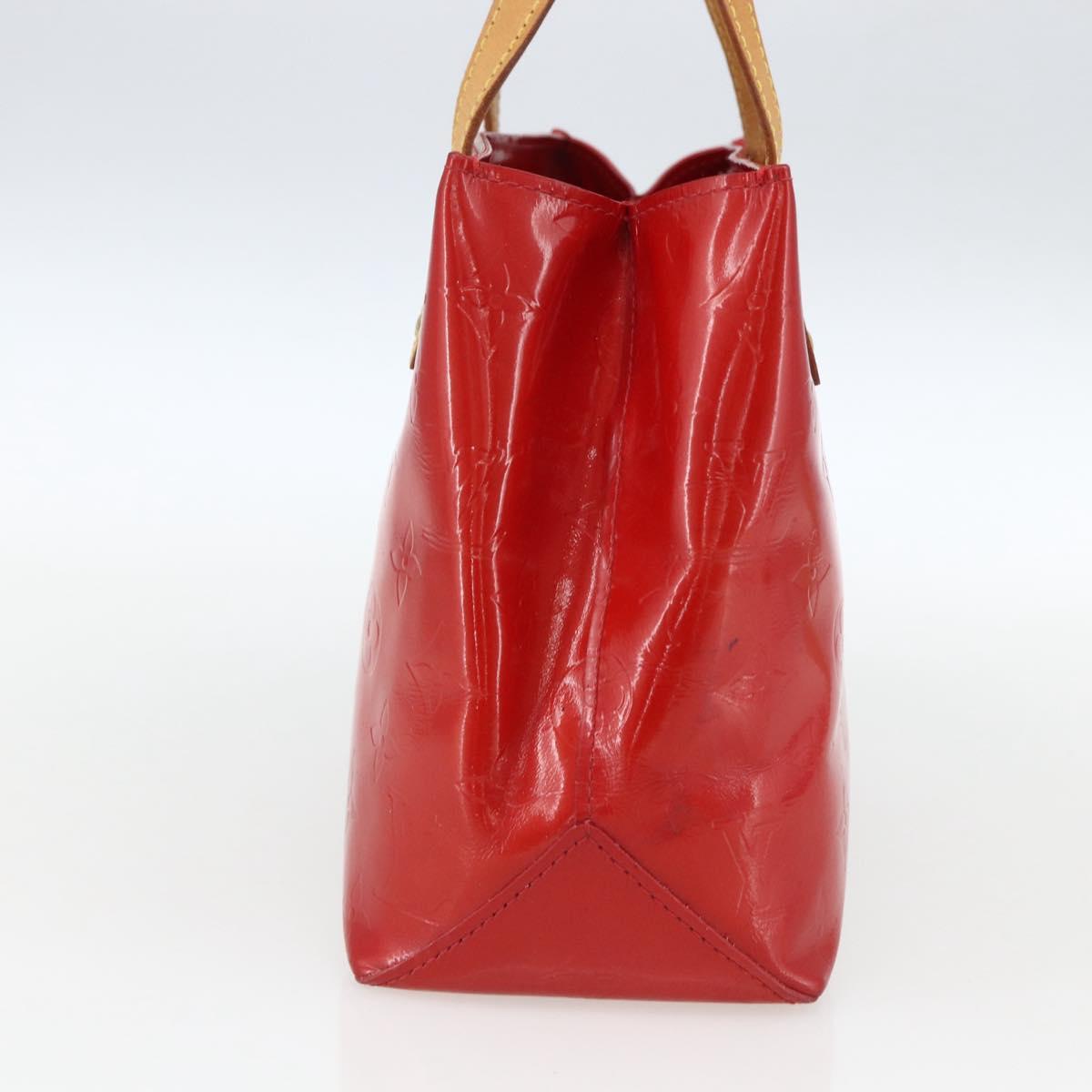 LOUIS VUITTON Monogram Vernis Reade PM Hand Bag Red Rouge M91088 LV Auth 169846