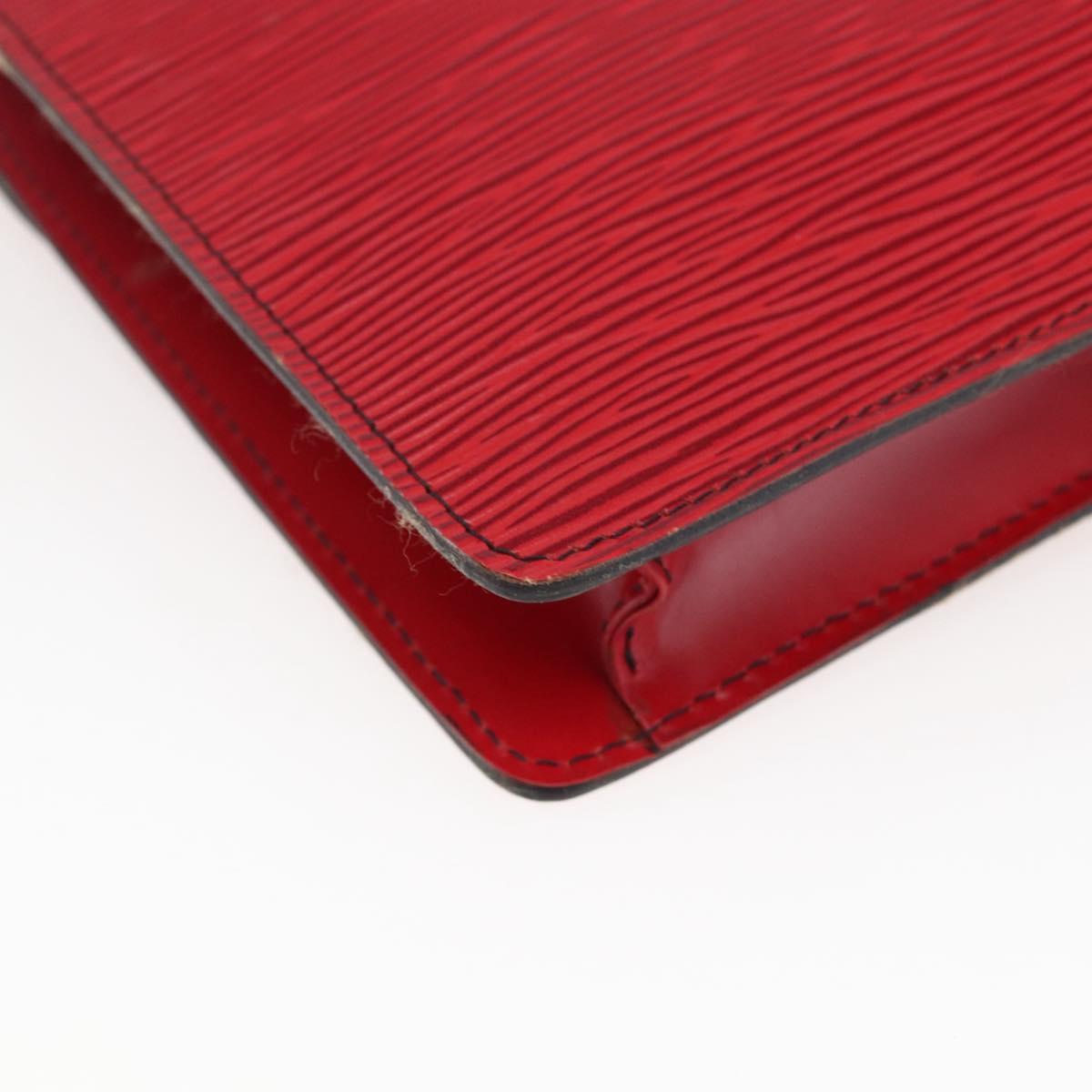 LOUIS VUITTON Epi Montaigne 23 Clutch Bag Red M52667 LV Auth 169852
