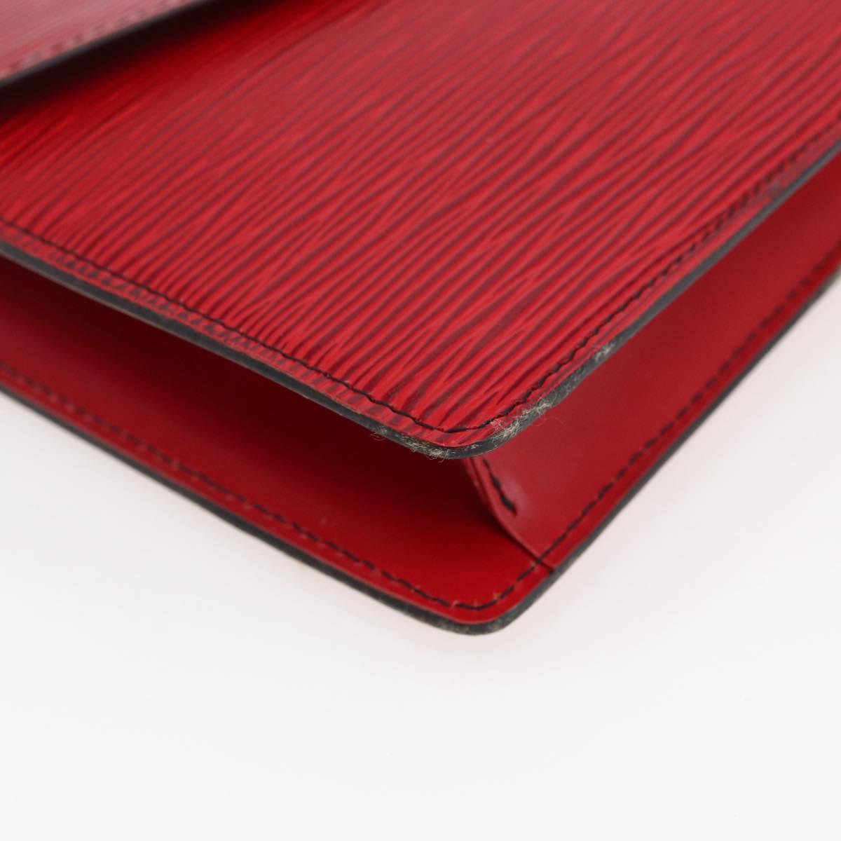 LOUIS VUITTON Epi Montaigne 23 Clutch Bag Red M52667 LV Auth 169852