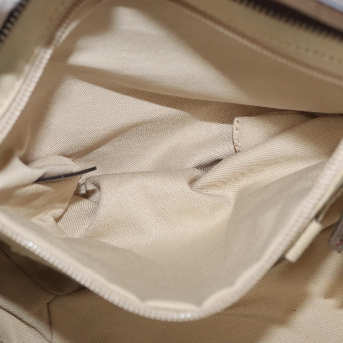 CELINE Bitter Sweet Hand Bag Leather Silver Auth 169857