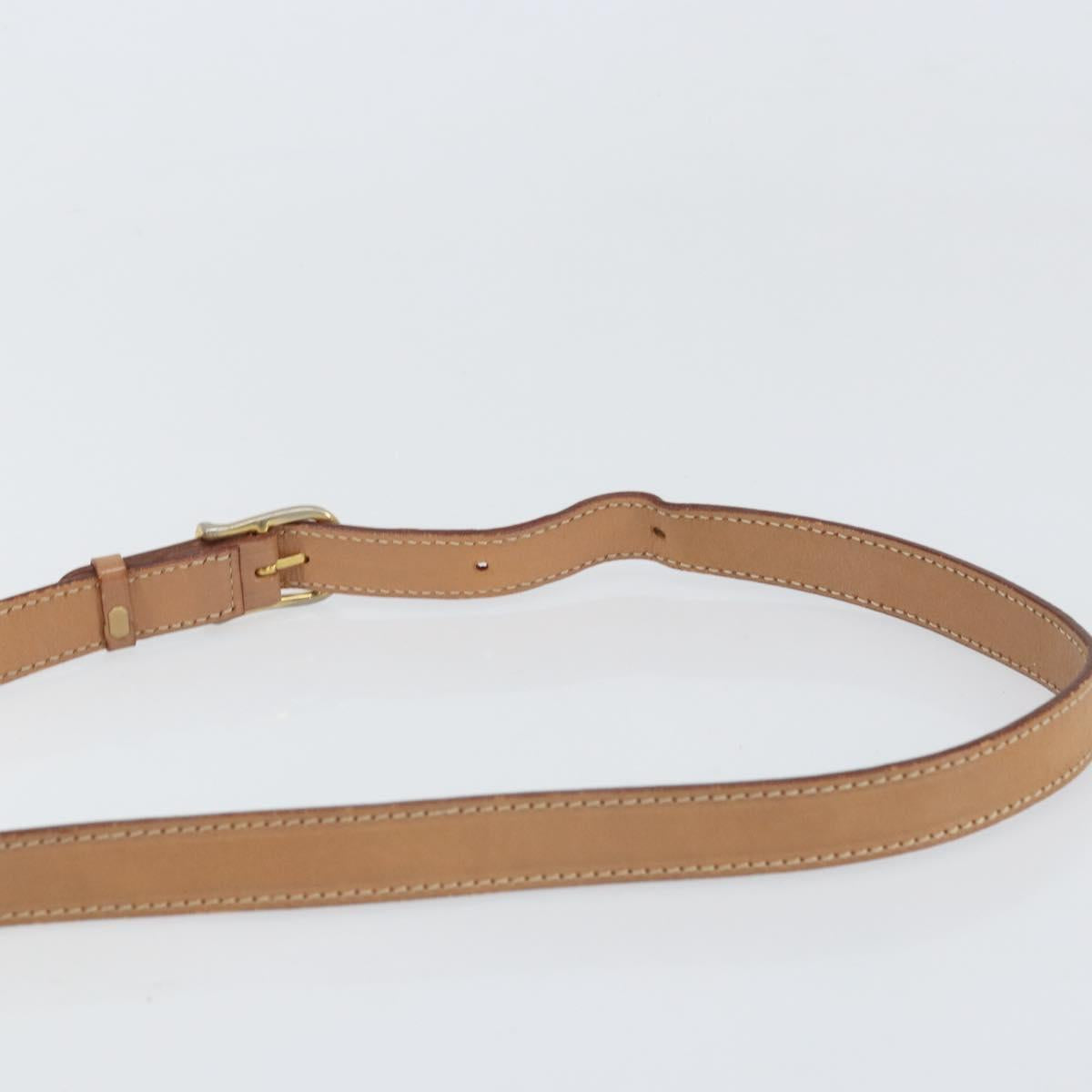 CELINE Macadam Canvas Circle Shoulder Bag PVC Leather Brown Gold Auth 169869