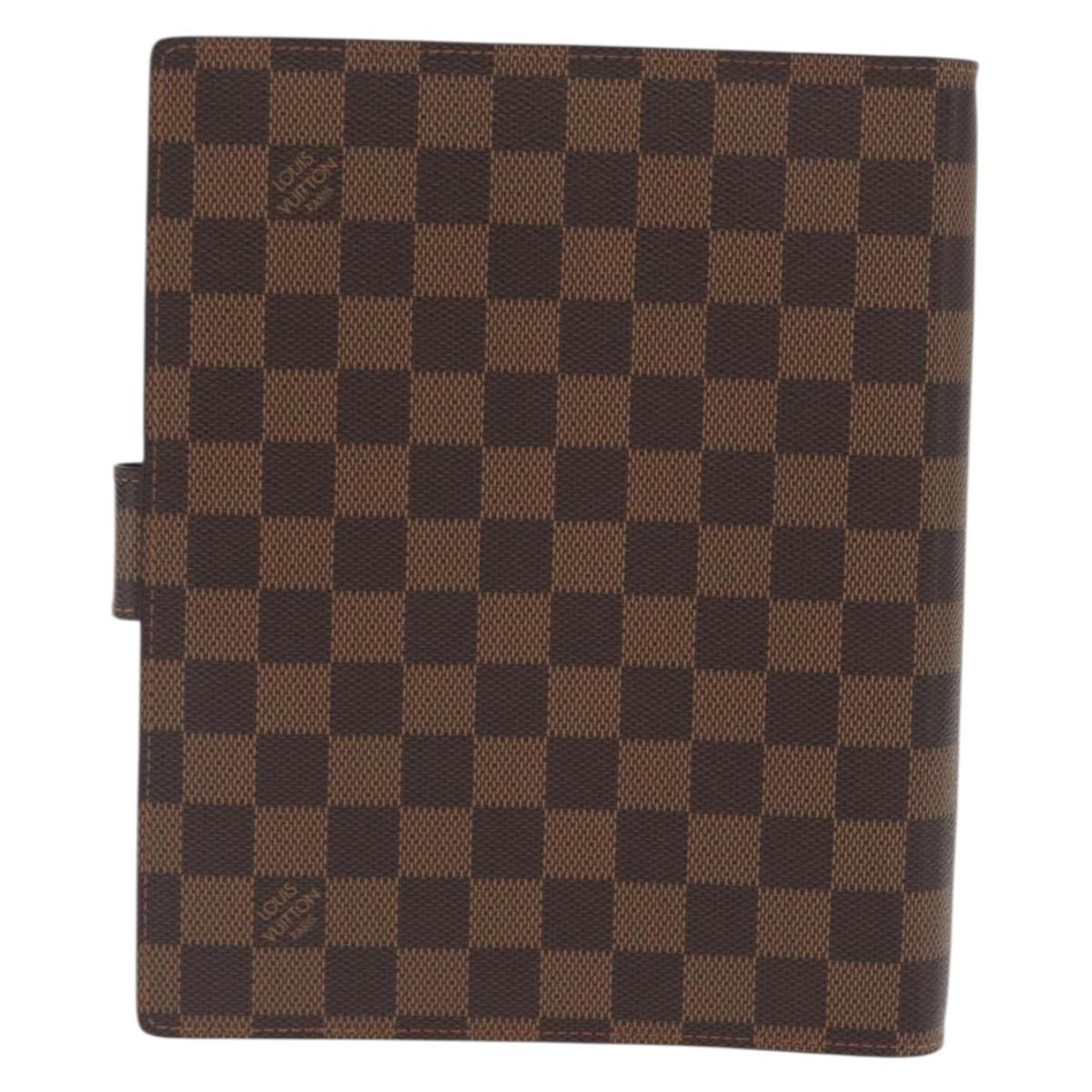 LOUIS VUITTON Damier Ebene Agenda GM Day Planner Cover R20107 LV Auth 169889SAV