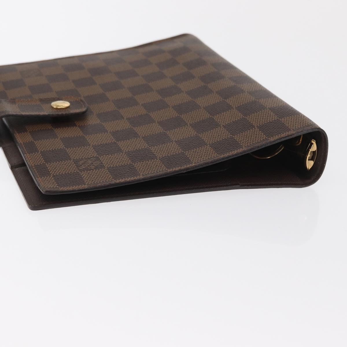 LOUIS VUITTON Damier Ebene Agenda GM Day Planner Cover R20107 LV Auth 169889SAV