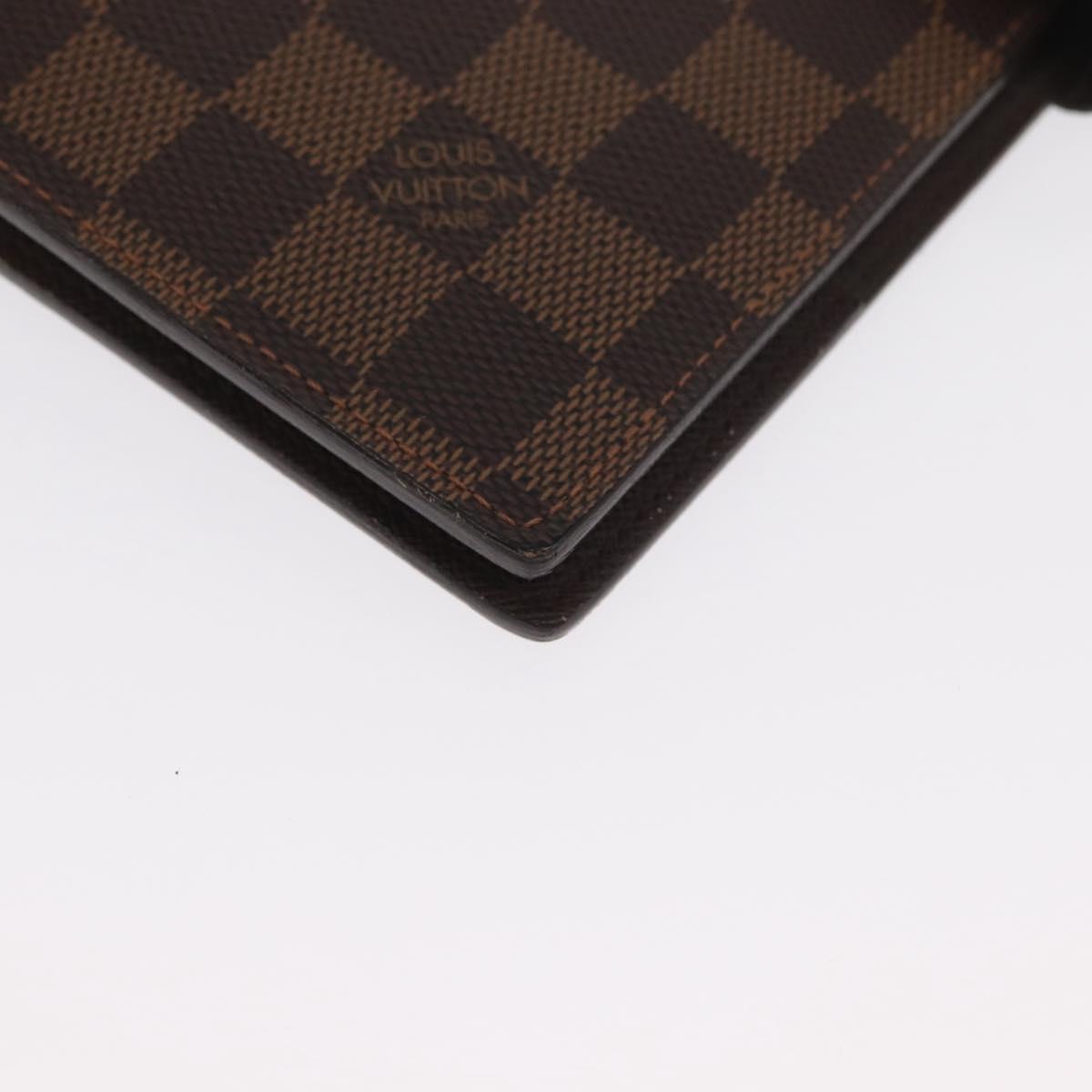LOUIS VUITTON Damier Ebene Agenda GM Day Planner Cover R20107 LV Auth 169889SAV