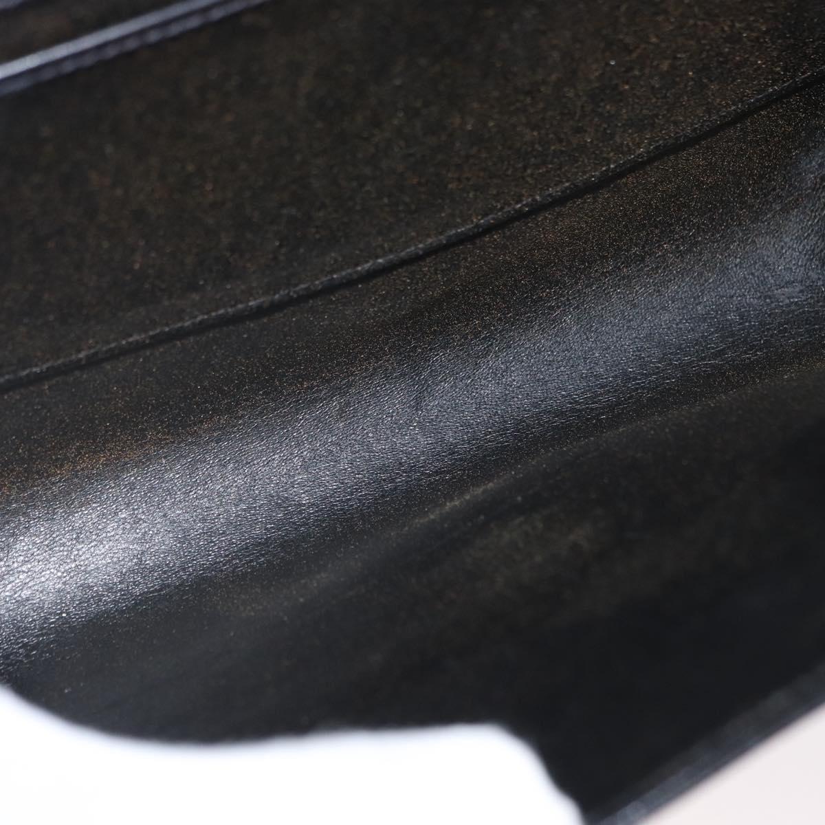 GUCCI Shoulder Bag Leather Black Gold 004 056 0209 Auth 169902