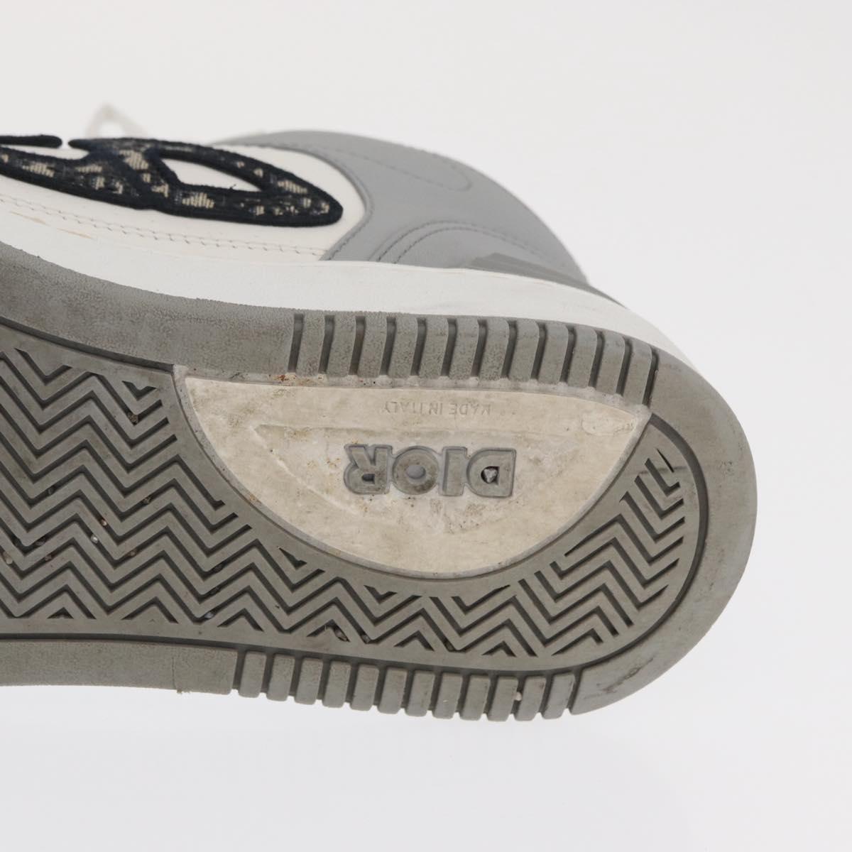 Christian Dior Trotter Canvas Dribble Low Top Sneakers B57 Gray Auth 169910M