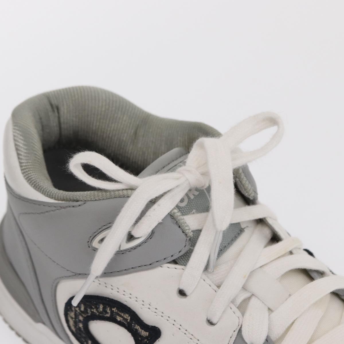 Christian Dior Trotter Canvas Dribble Low Top Sneakers B57 Gray Auth 169910M