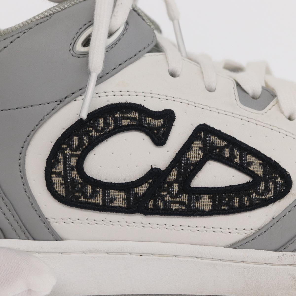 Christian Dior Trotter Canvas Dribble Low Top Sneakers B57 Gray Auth 169910M