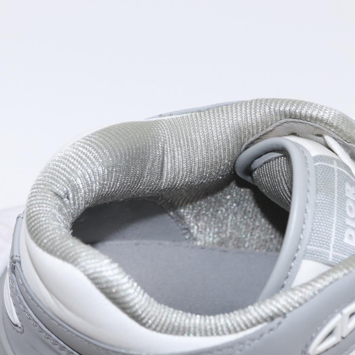 Christian Dior Trotter Canvas Dribble Low Top Sneakers B57 Gray Auth 169910M