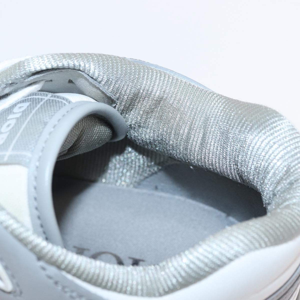 Christian Dior Trotter Canvas Dribble Low Top Sneakers B57 Gray Auth 169910M