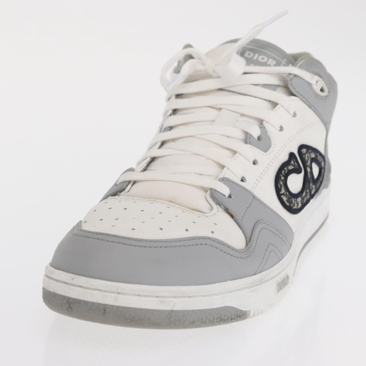 Christian Dior Trotter Canvas Dribble Low Top Sneakers B57 Gray Auth 169910M