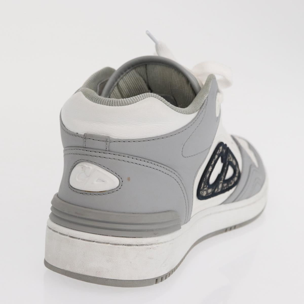 Christian Dior Trotter Canvas Dribble Low Top Sneakers B57 Gray Auth 169910M