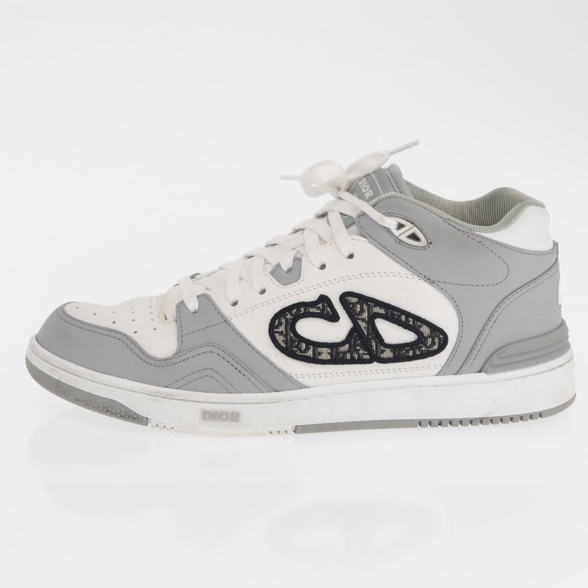 Christian Dior Trotter Canvas Dribble Low Top Sneakers B57 Gray Auth 169910M