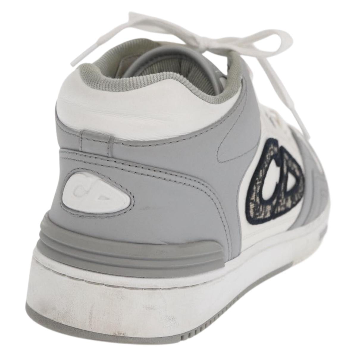 Christian Dior Trotter Canvas Dribble Low Top Sneakers B57 Gray Auth 169910M