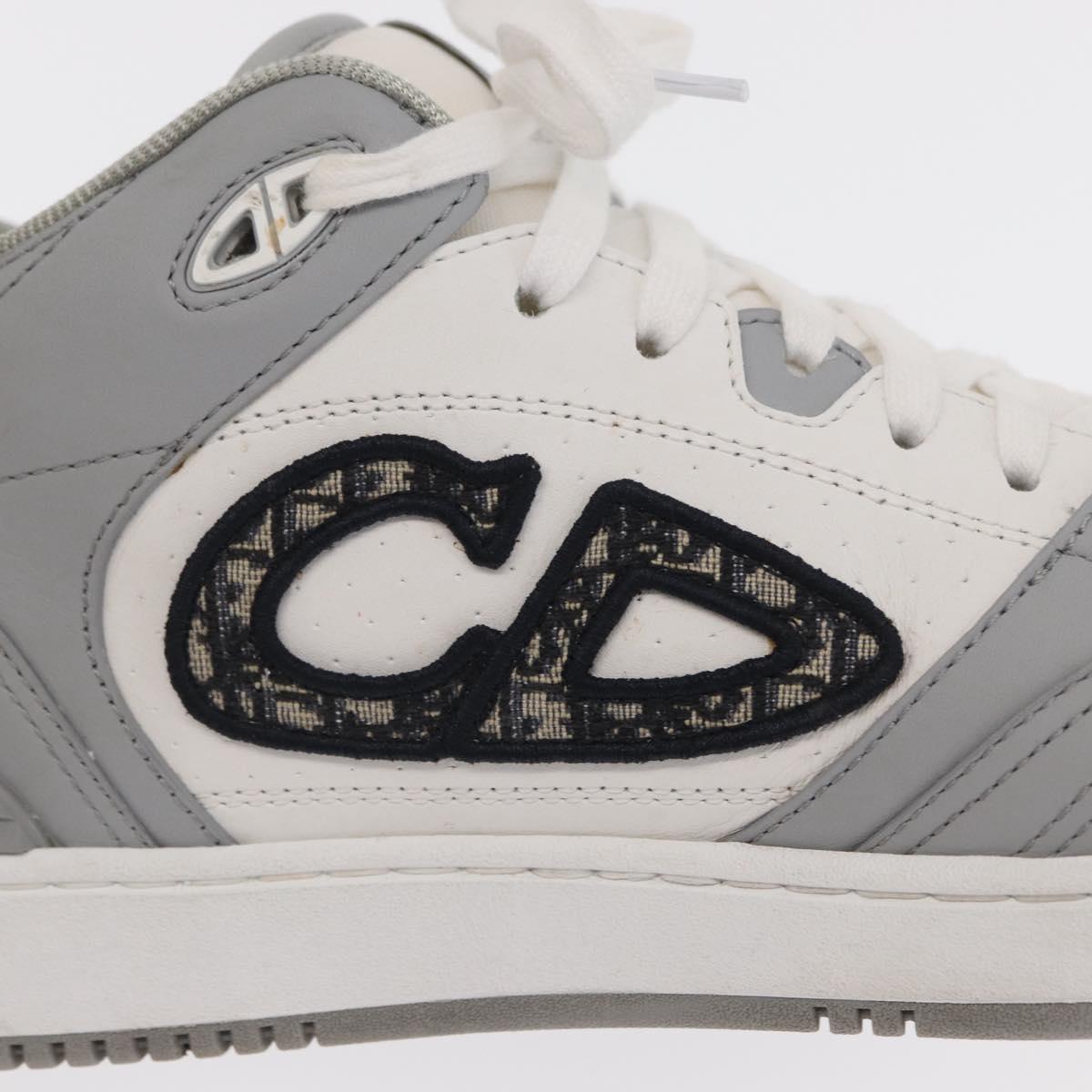 Christian Dior Trotter Canvas Dribble Low Top Sneakers B57 Gray Auth 169910M
