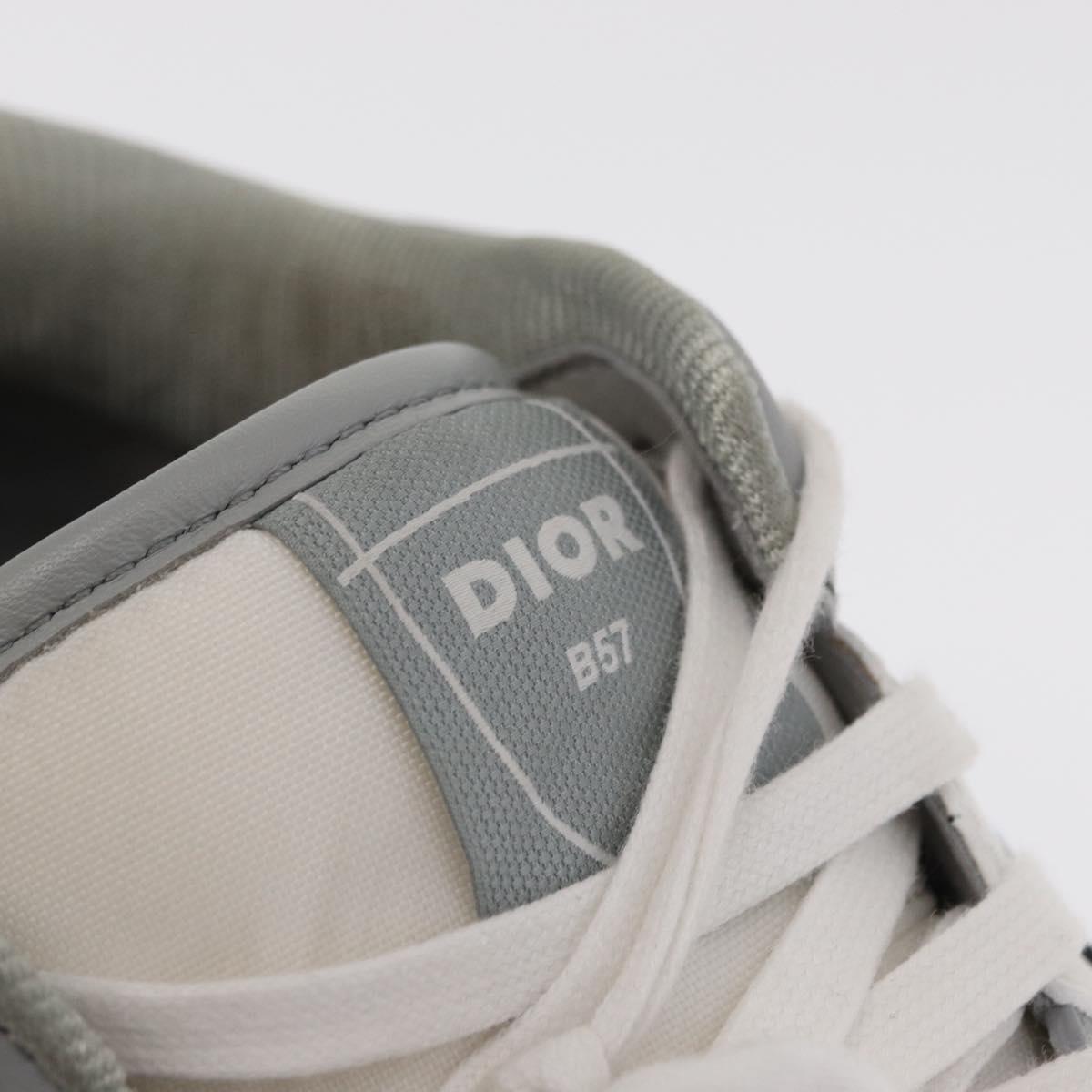 Christian Dior Trotter Canvas Dribble Low Top Sneakers B57 Gray Auth 169910M