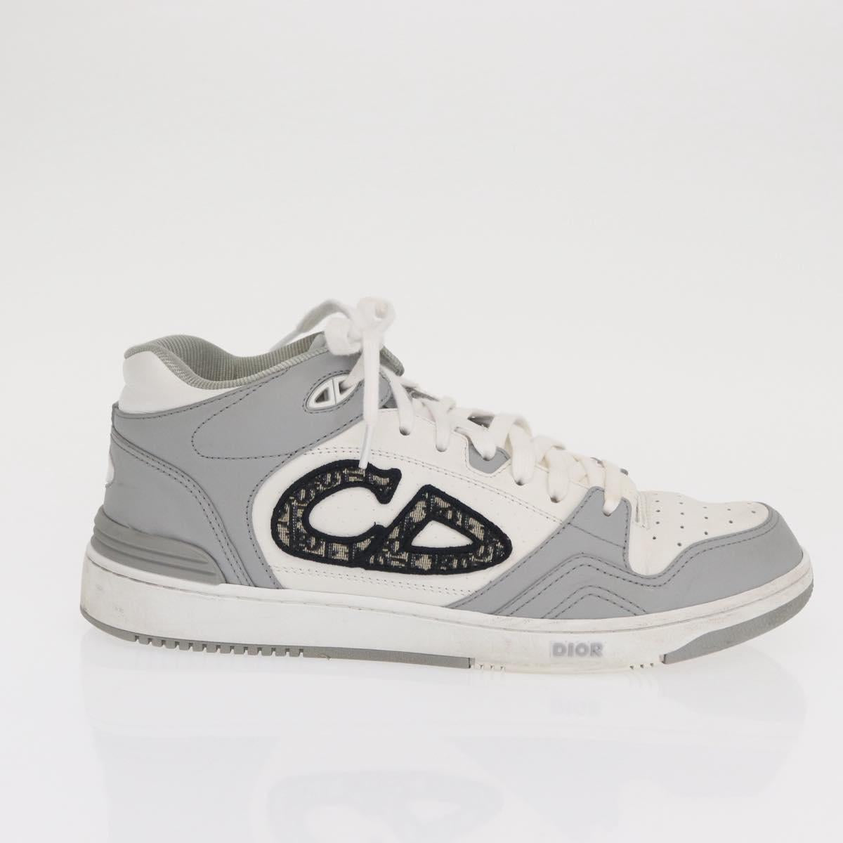 Christian Dior Trotter Canvas Dribble Low Top Sneakers B57 Gray Auth 169910M