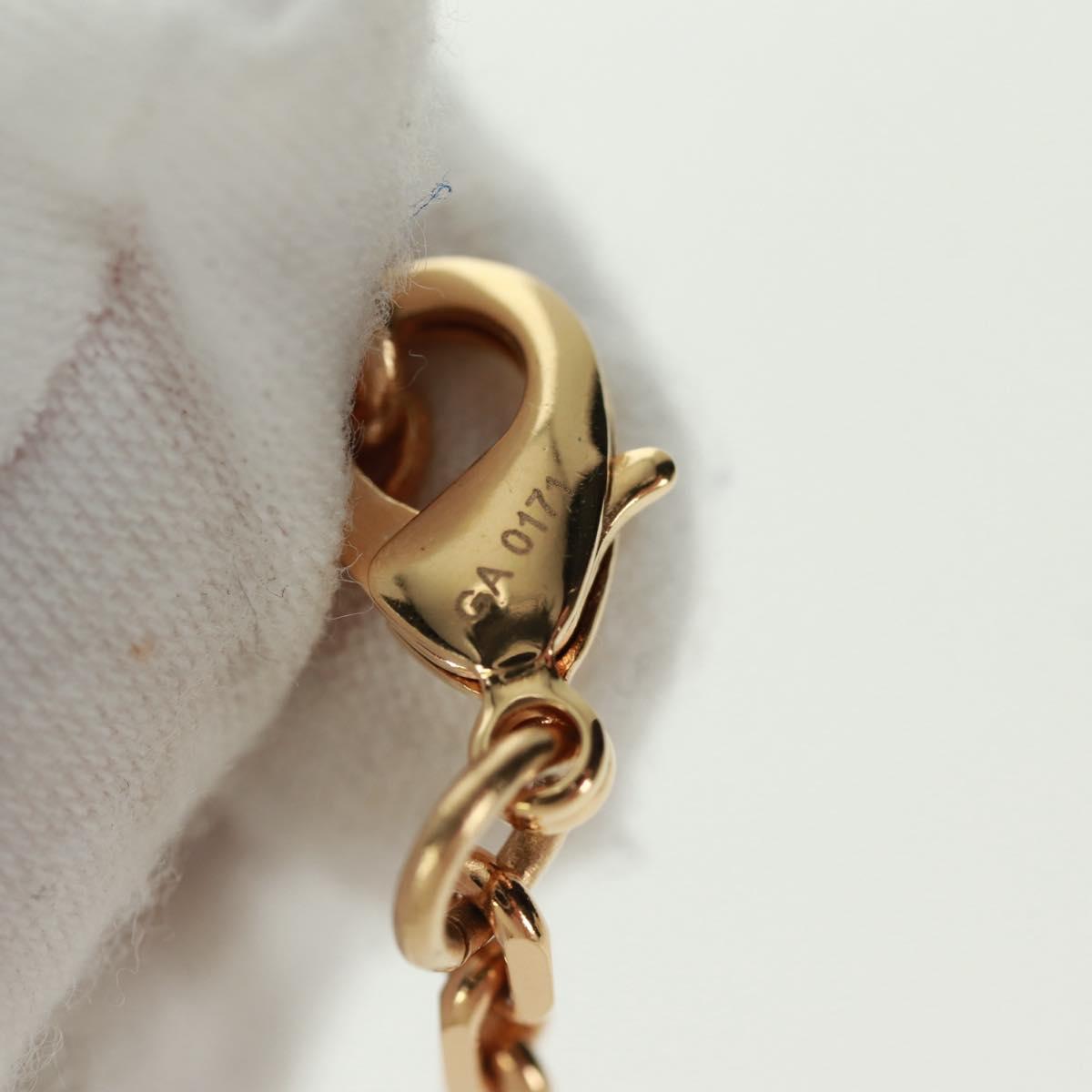 LOUIS VUITTON Pandantif Magnetic Glitter Necklace Gold Tone M66856 Auth 169922