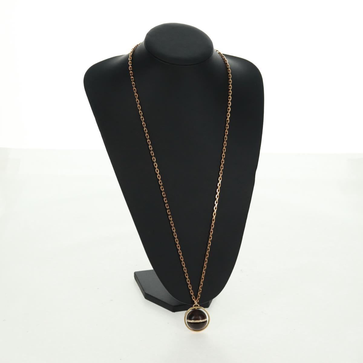 LOUIS VUITTON Pandantif Magnetic Glitter Necklace Gold Tone M66856 Auth 169922