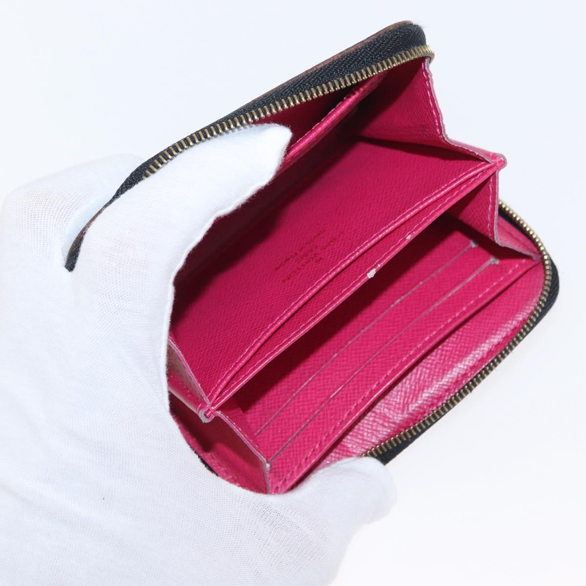 LOUIS VUITTON Monogram Multicolor Zippy Coin Purse Black M93740 LV Auth 169925