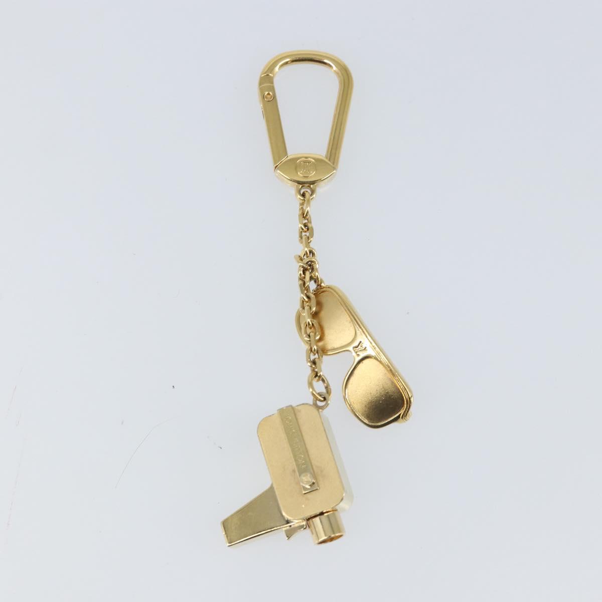 LOUIS VUITTON Porte Cles Cannes Key Holder metal Gold M65383 LV Auth 169928