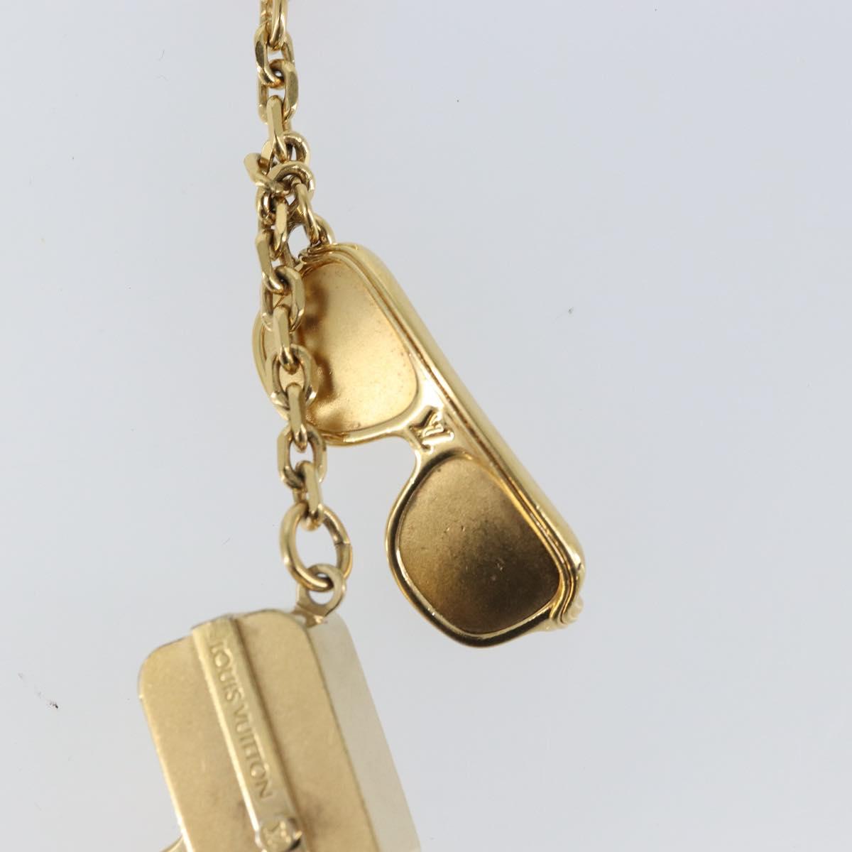 LOUIS VUITTON Porte Cles Cannes Key Holder metal Gold M65383 LV Auth 169928