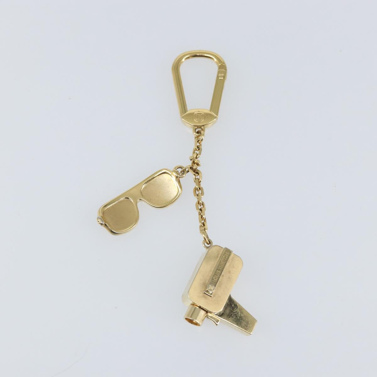 LOUIS VUITTON Porte Cles Cannes Key Holder metal Gold M65383 LV Auth 169928