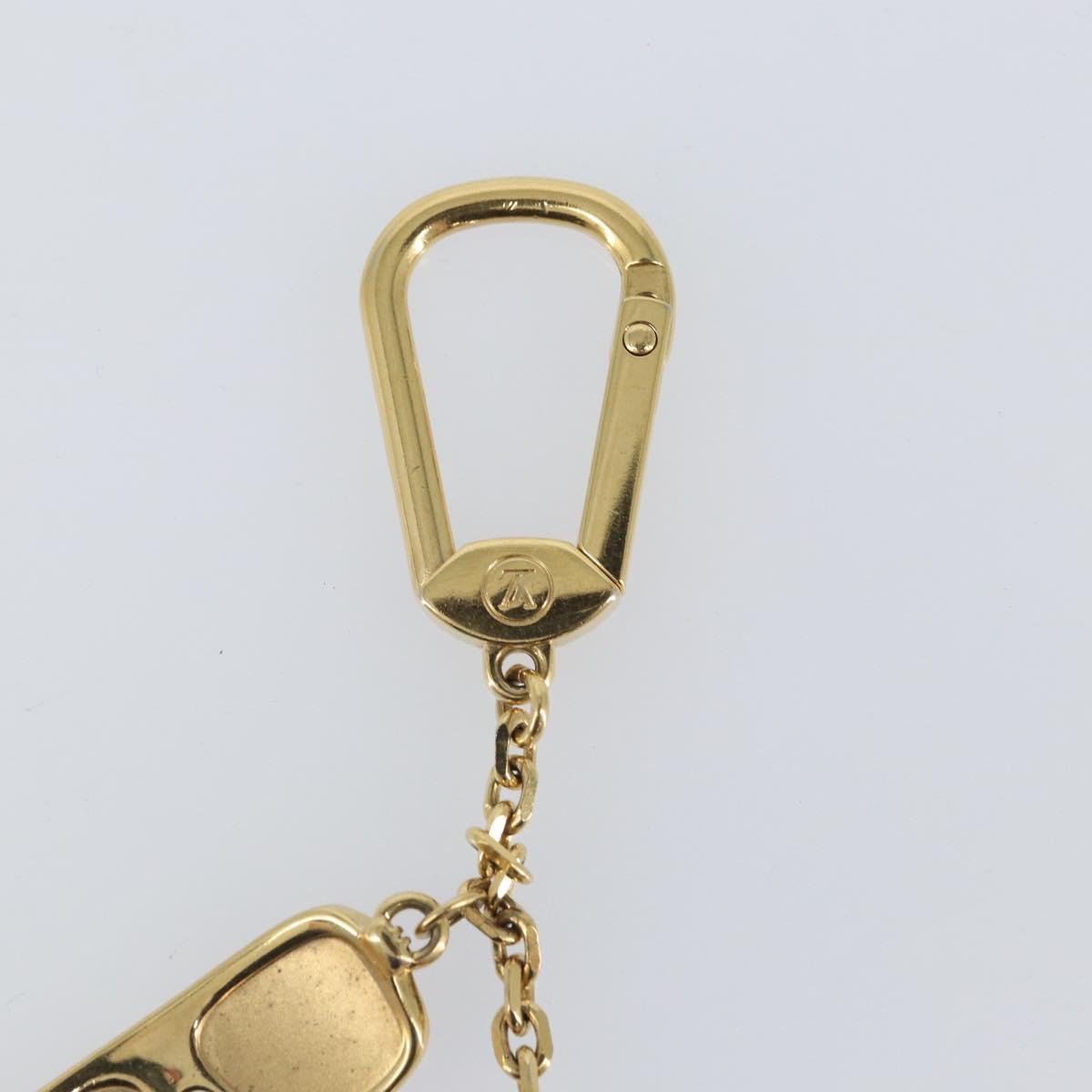LOUIS VUITTON Porte Cles Cannes Key Holder metal Gold M65383 LV Auth 169928