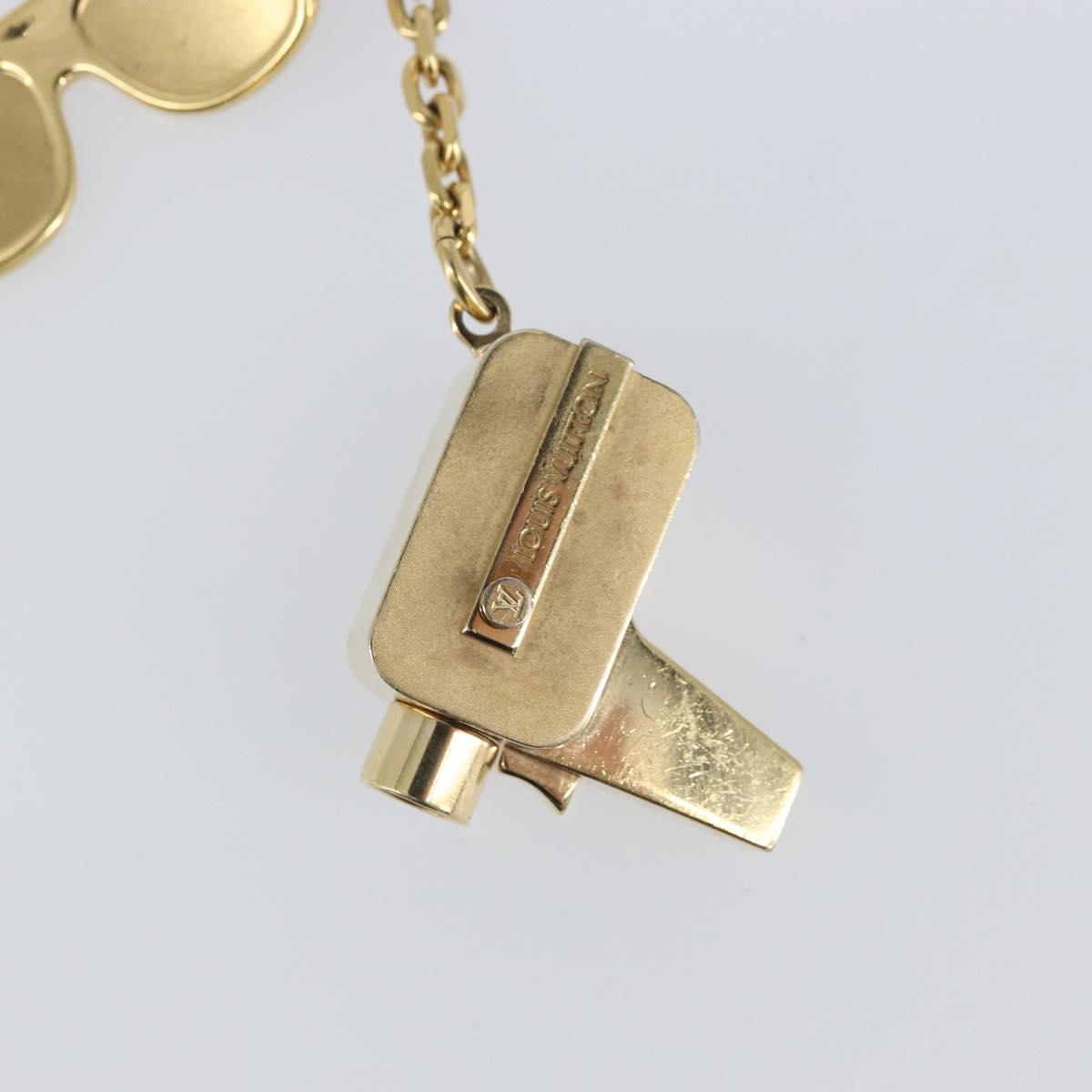 LOUIS VUITTON Porte Cles Cannes Key Holder metal Gold M65383 LV Auth 169928