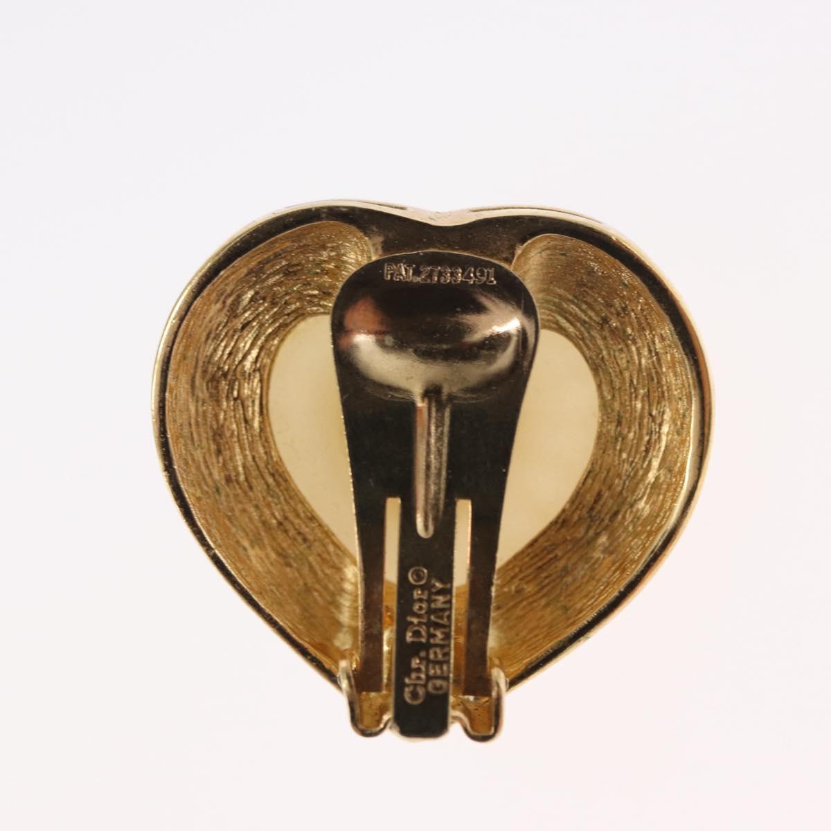 Christian Dior Earring Brooch metal Gold Tone Auth 169930V