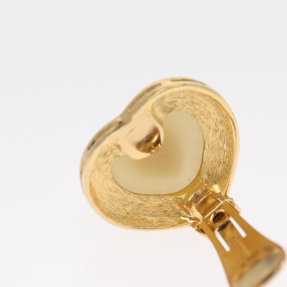 Christian Dior Earring Brooch metal Gold Tone Auth 169930V