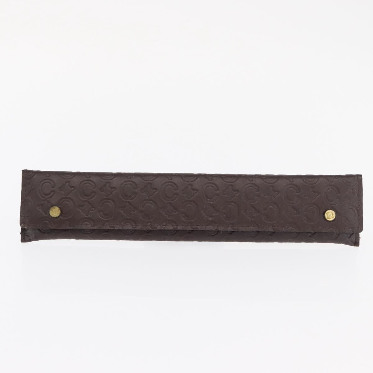 CELINE C Macadam Canvas Japanese Fan Brown Auth 169931V